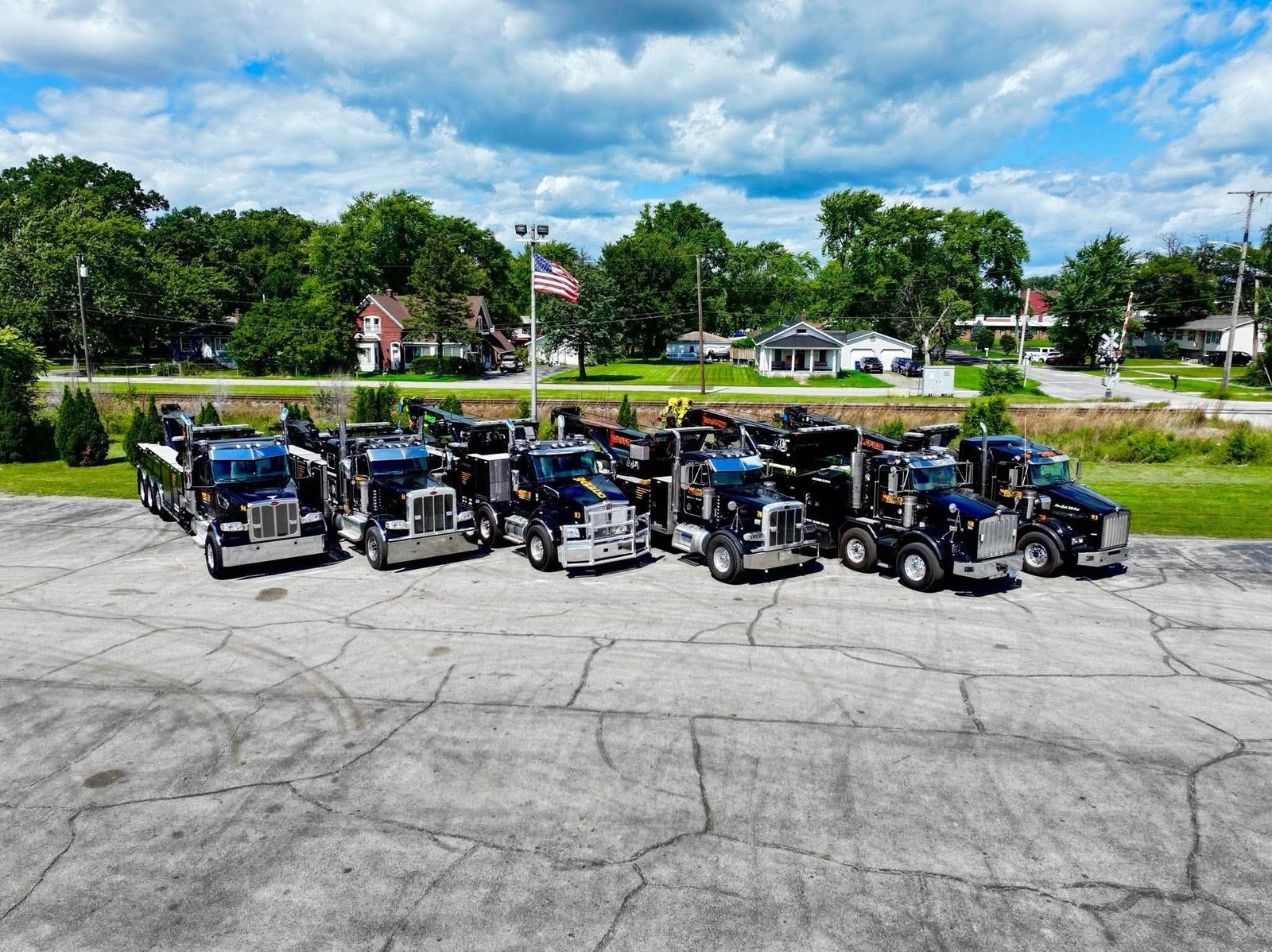 Waffco fleet lineup at the Lake Station facility
